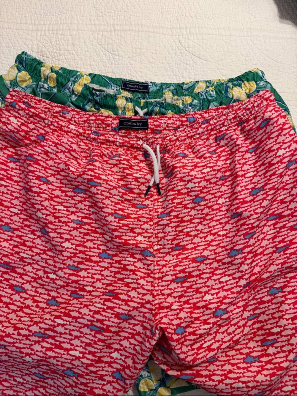 2 Pair Men’s Crown & Ivy Swim Shorts